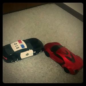 This is a Lamborghini and a remote control cop car